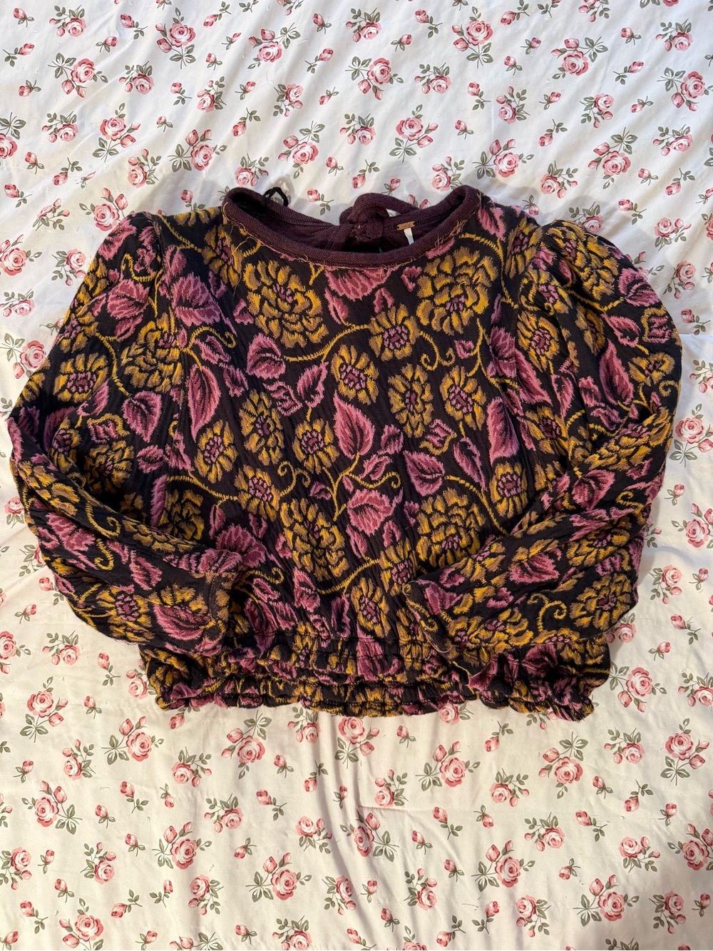Free people cropped open back top